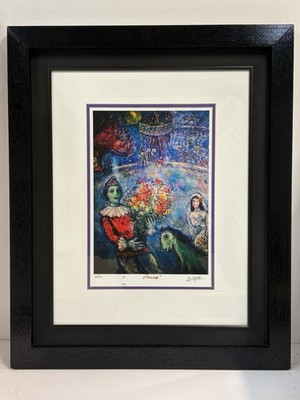 Paris By Marc Chagall Lithograph Framed
