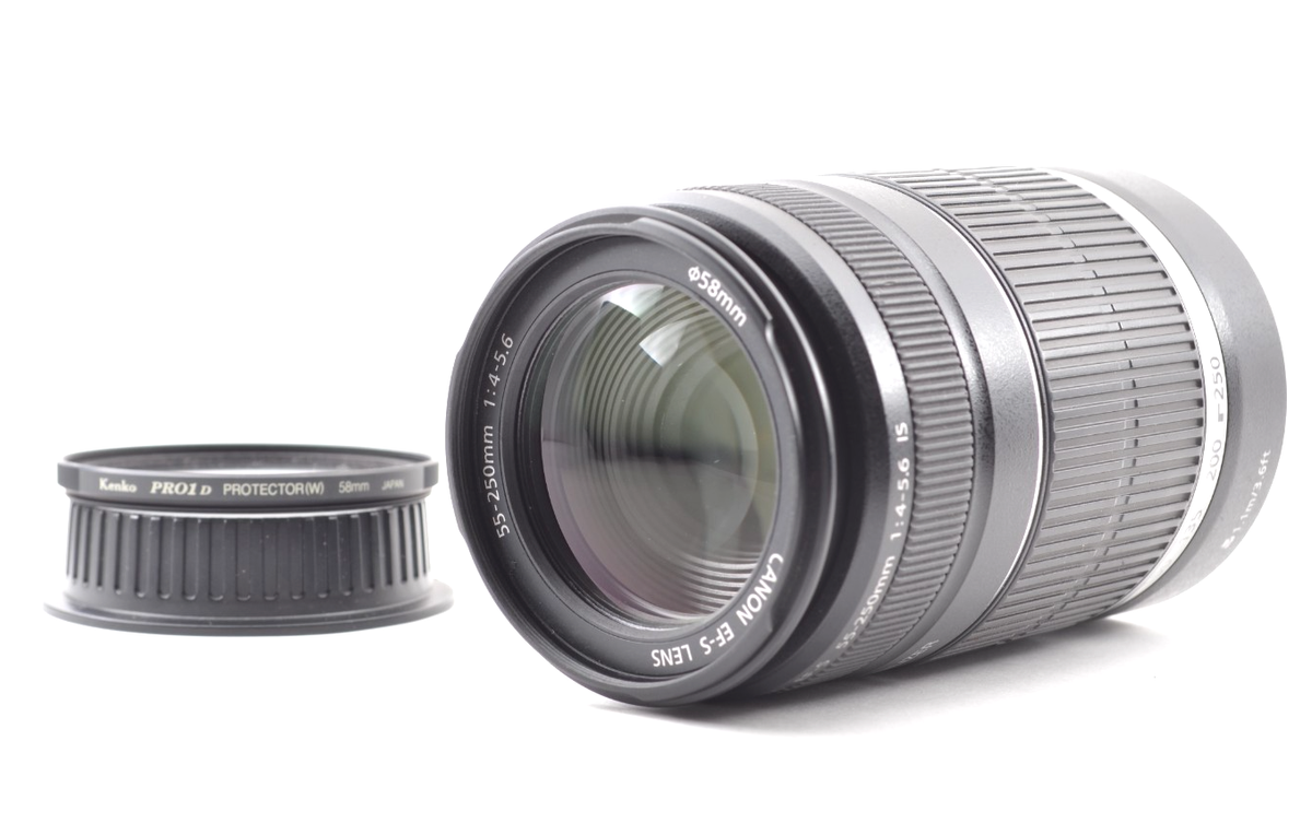 Top Mint】CANON EF-S 55-250mm f/4-5.6 IS Telephoto Zoom Lens From