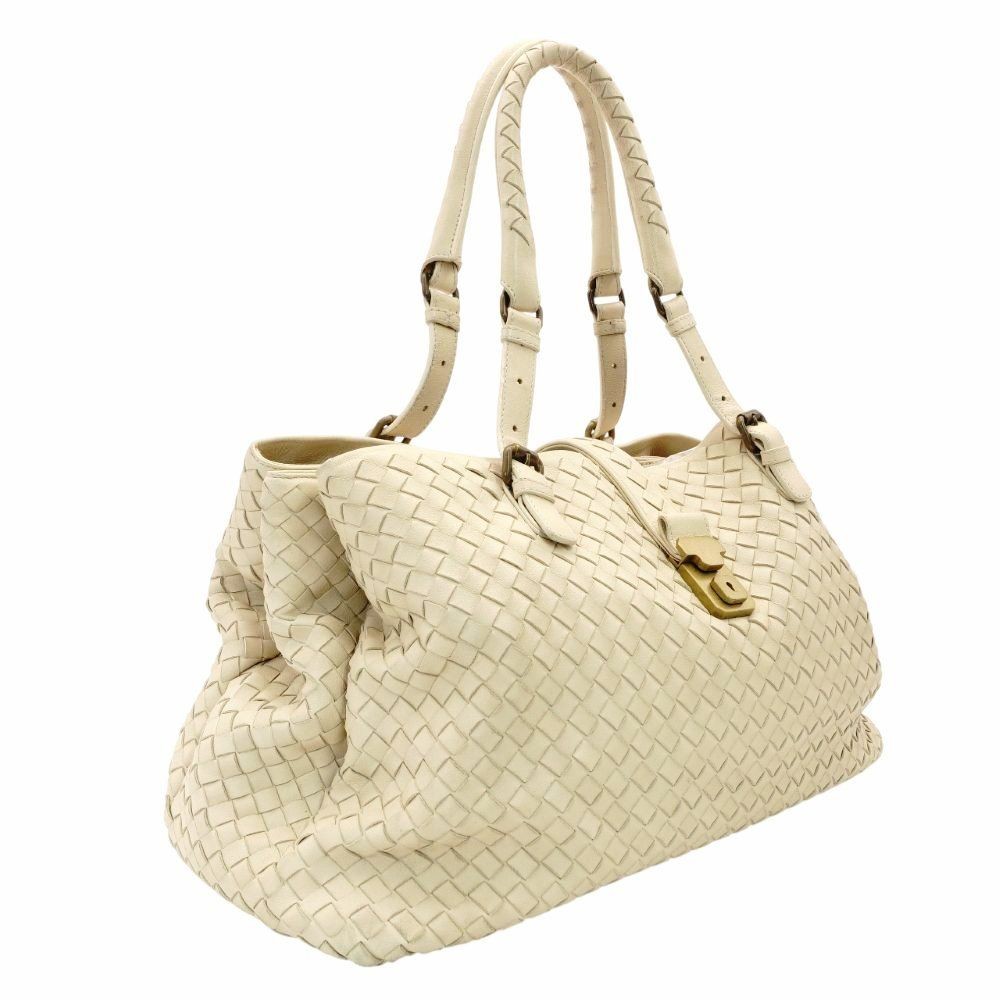 Bottega Veneta Intrecciato Roma Beige Leather Tote Bag 7-11-678 thumbnail 13