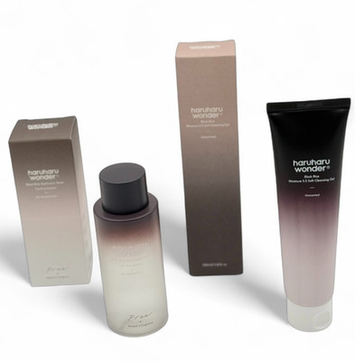 HARUHARU WONDER 2 piece Black Rice Skincare Set CLEANSING GEL + TONER