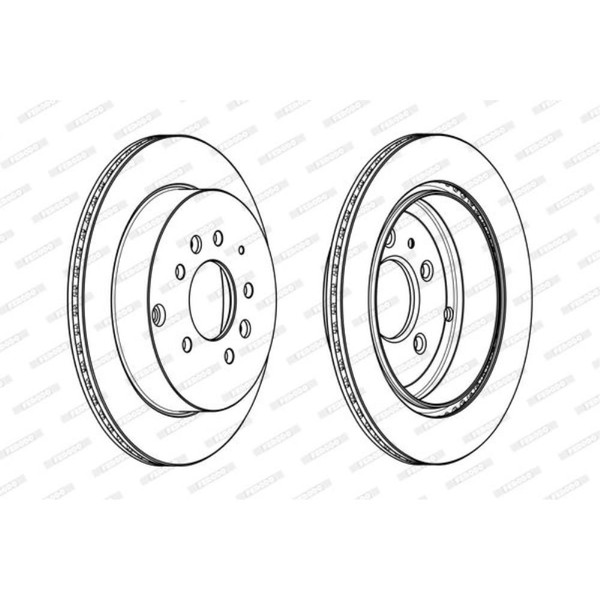 Ferodo 2X Bremsscheibe Hinten Ø302 Mm BelüFtet Beschichtet FüR Mazda CX-7 ER-image
