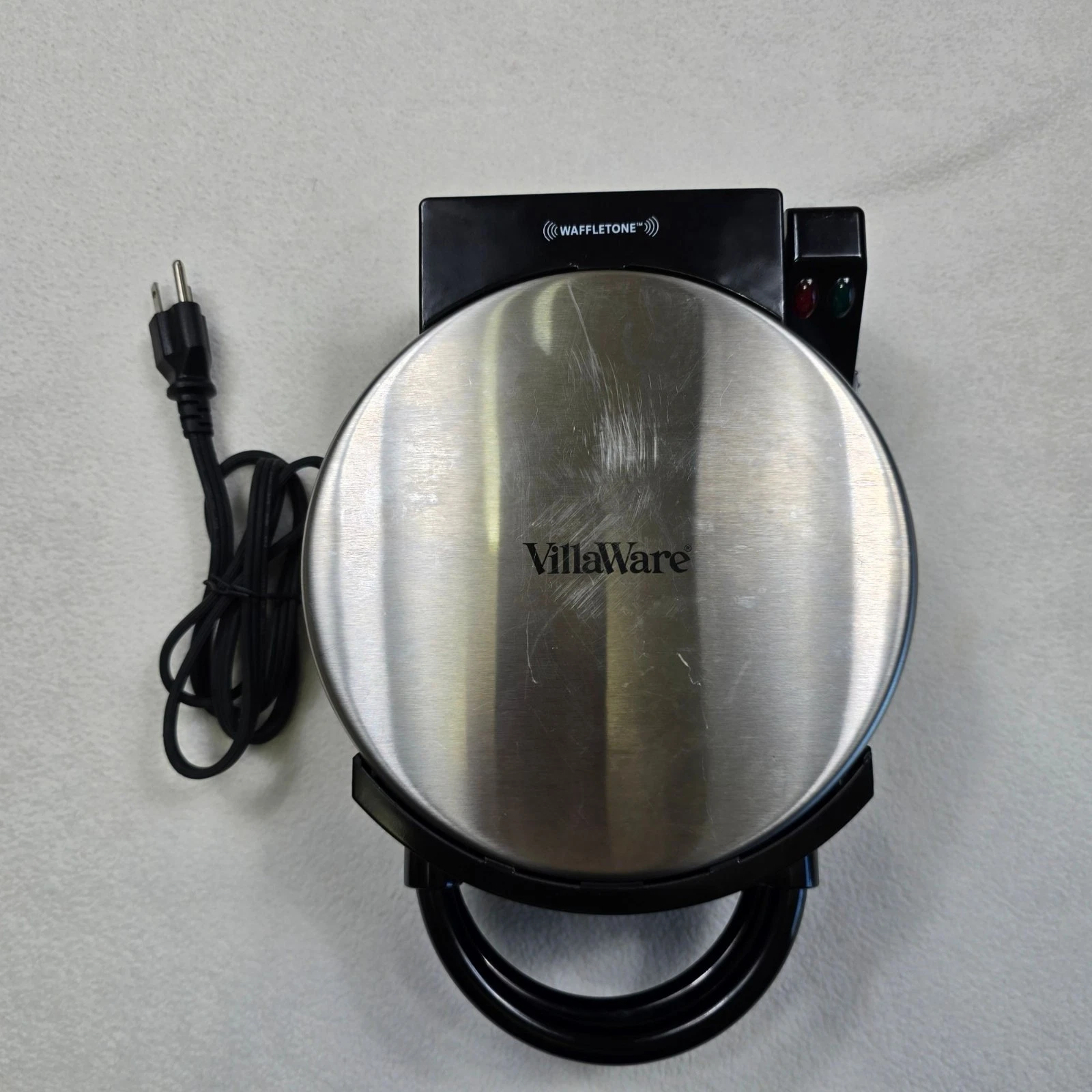VillaWare WaffleTone Model 33010C Rose Bouquet Waffle Maker WORKS Nonstick
