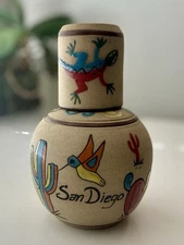 Large Tonala Pottery Water Vase San Diego Souviner 
