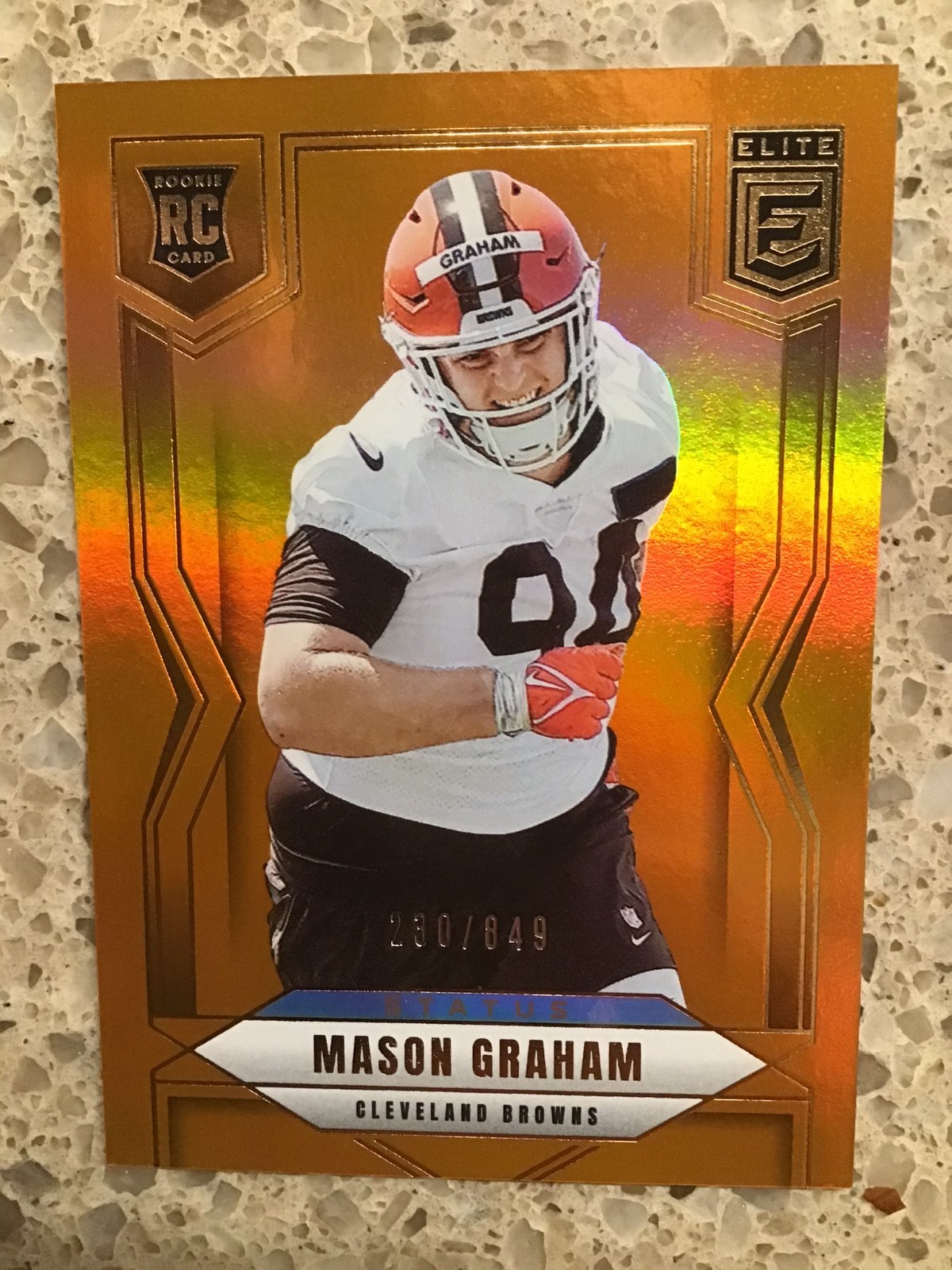 2025 Panini Donruss Elite #125 Mason Graham RC Status Metallic Orange /849