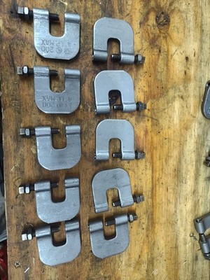 10 3/8'' Threaded Rod Steel Channel Beam Clamps (C-CLAMP) Hanger, 3/4'' Gap anvil
