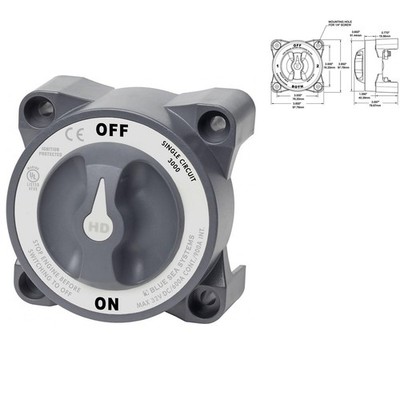 Blue Sea Systems 3000 Hd-Series Heavy Duty On-Off Battery Switch Grey