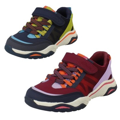 Kinder Clarks 'Feather Track K' Klettverschluss Freizeit Sneaker