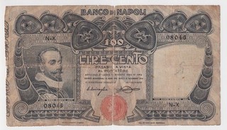 REGNO D'ITALIA Napoli 100 Lire Tasso Decreto 13.12.1914 Banconota