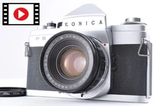 Konica FS Film Camera Hexanon 50mm F/2 Lens w/Filter Exc+5 From Japan #5920