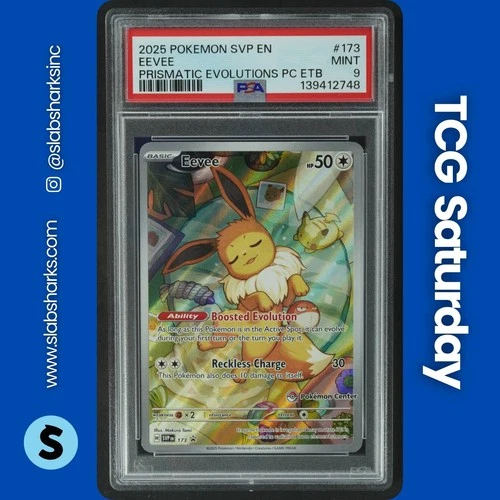 2025 POKEMON SV BLACK STAR PROMO PRISMATIC EVOLUTIONS P.C. ETB #173 EEVEE PSA 9