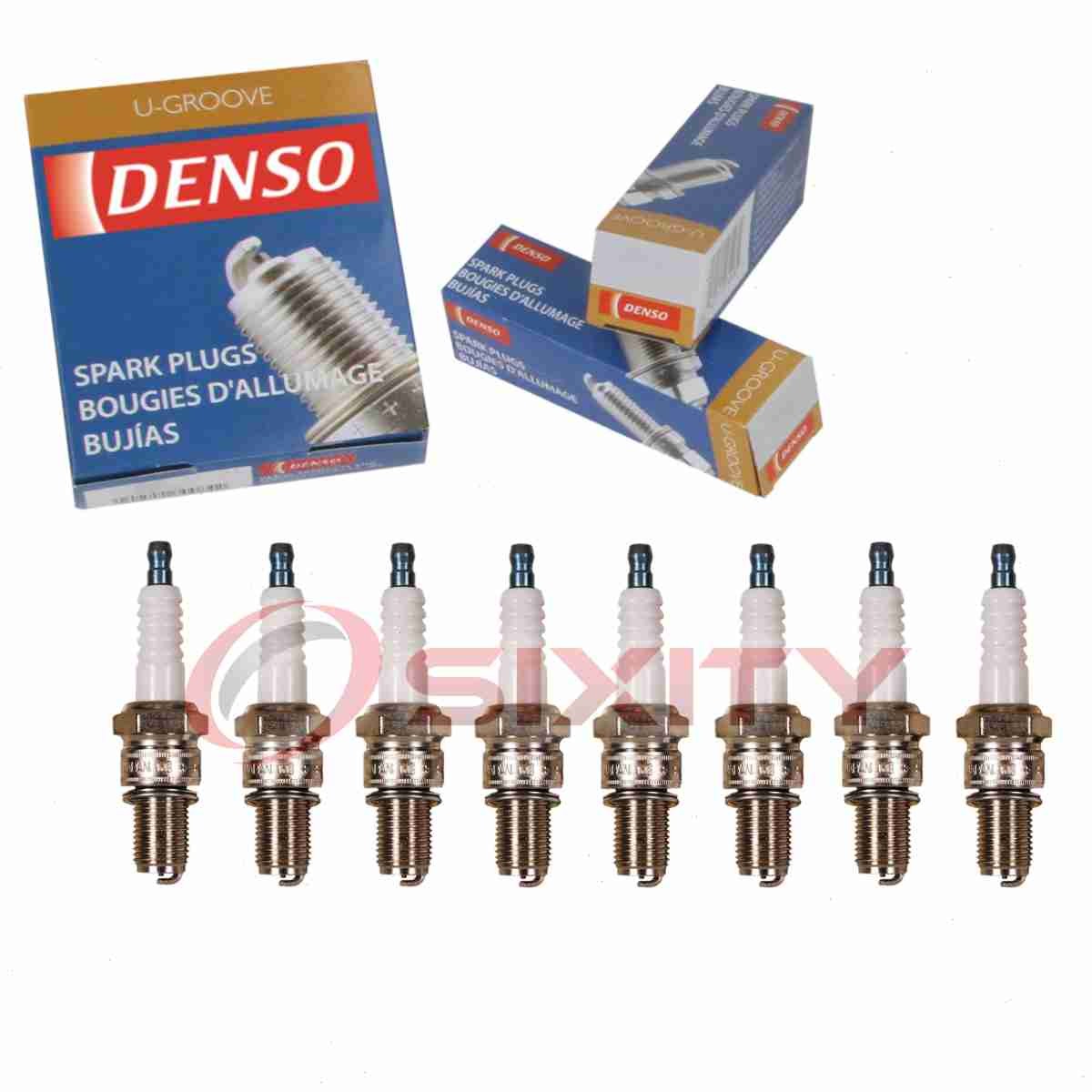 8 pc DENSO 4045 Standard U-Groove Spark Plugs for W27ESR-U 714 5722 1469 ab