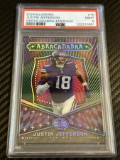 2024 Panini Illusions - Abracadabra Justin Jefferson #15 Emerald PSA 9