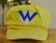 Super Mario Wario gelb Cap Kappe Gamer Fan Merchandise Cosplay Mütze 