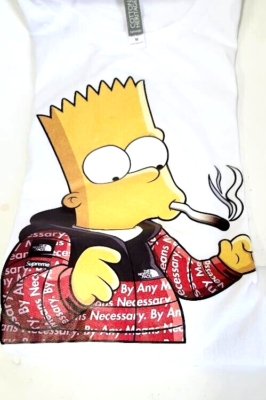 bart simpson cigarette The Simpsons Bart Simpson T Shirt Sz M Cotton Heritage Smoking a Cigarette