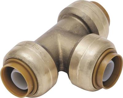 SHARKBITE U412LFA  BRASS 3/4'' X 3/4'' X 1/2'' PUSH FIT COPPER PEX CPVC TEE 5206024
