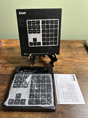 Kisnt 34 Key wire Number Pad 34 Numeric Keypad slim