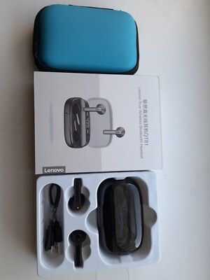 lenovo bluetooth kopfhörer QT 81 mit Transportbox für Unterwegs