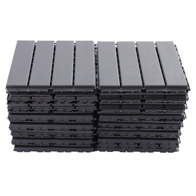 30x Outdoor Deck Patio Tiles Interlocking Flooring Tiles Set Replacement Tiles