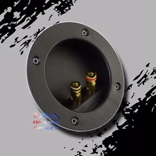 2 PC SUBWOOFER CONNECTOR BINDING POST SPEAKER JACK BOX TERMINAL SCREW CUP PLATE