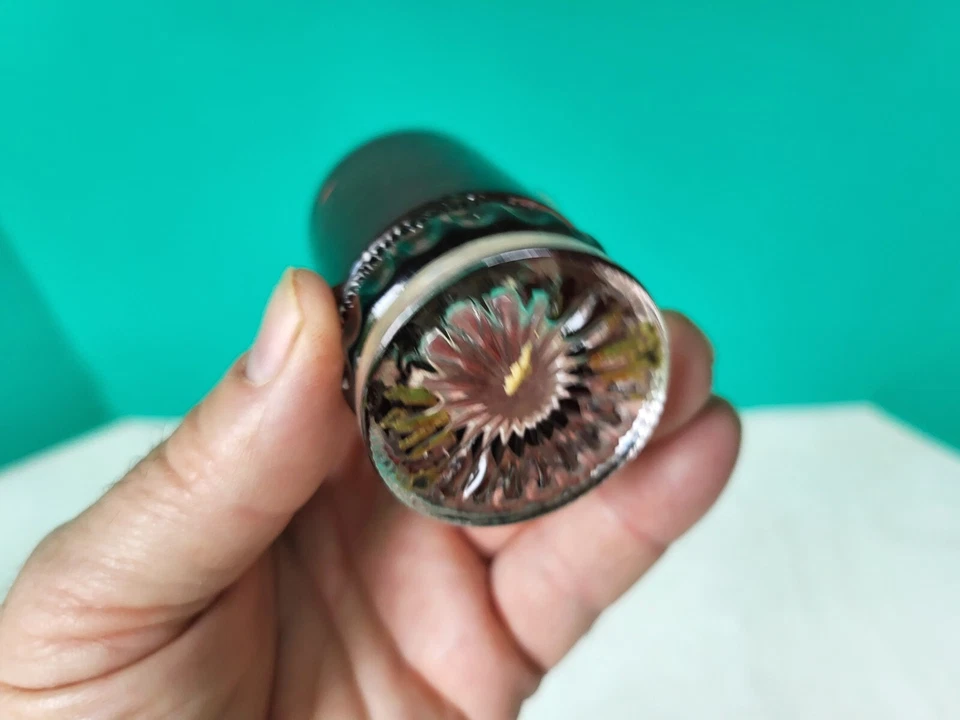 Heisey Souvenir Glass Shaker Punty Band EAPG #1220 Ruby Stained ANNIE KERR 1901 - Image 4 of 4