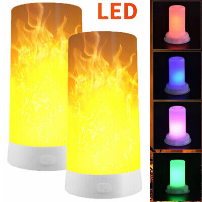 1/2x LED Flammeneffekt Glühbirne USB Remote Control Lampe Flackernde Feuerlicht