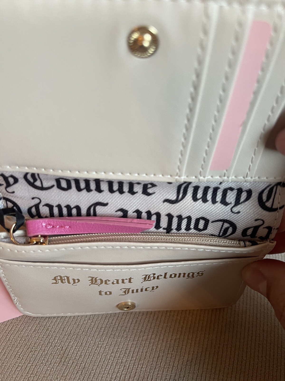 JUICY COUTURE HOT PINK PRECIOUS MOMENTS WALLET ‘My Heart Belongs To Juicy’ NWT image 8