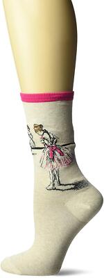 Hotsox Womens Degas Study Dancer Socks, Hot Pink, 1 Pair, Womens Shoe 4-10