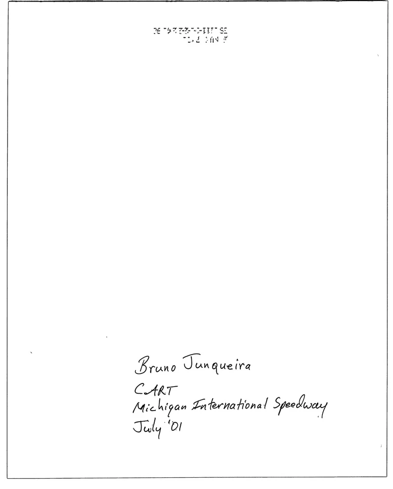 Bruno Junqueira Up Close Cockpit View CART MIS 2001 AP Photo 8X10 Chip Ganassi - Image 2 of 2