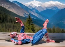 Figura de acción articulada posable Marvel ToyBiz Spiderman 6" rara difícil de encontrar