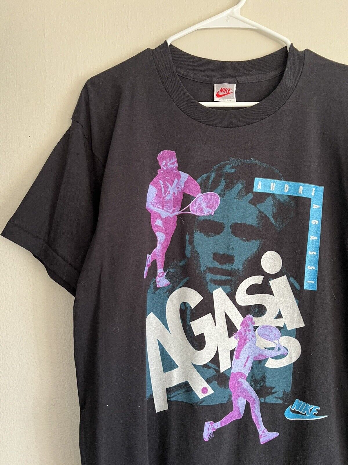 Vintage Nike Andre Agassi shirt Black XL - image 2