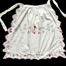 Hand Made Stylized Fabric Painted Rzeszow Apron Polish European Folk Dance