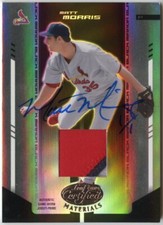 2004 LEAF CERTIFIED MARBLE MIRROR BLACK 1/1 MATT MORRIS AUTO PATCH SIGNED