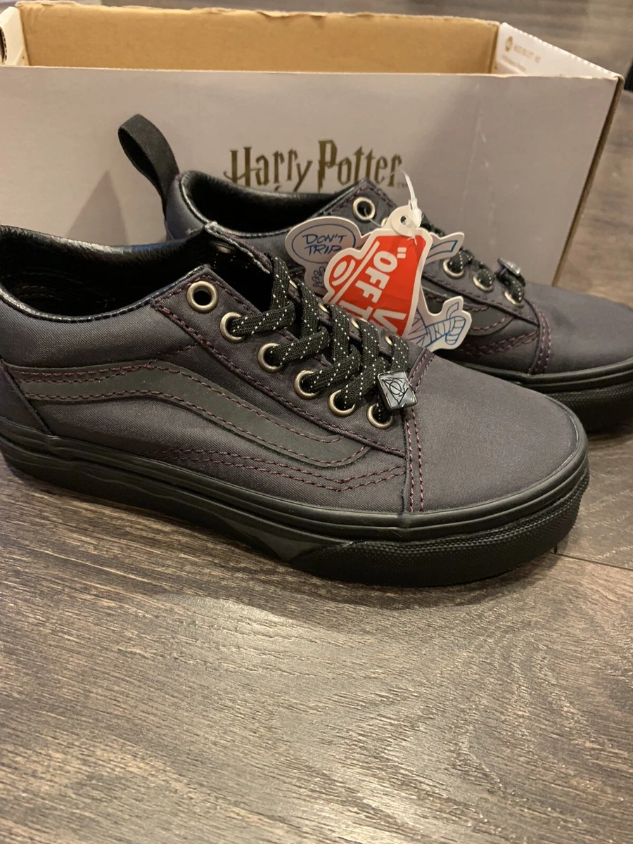 Vans Kids Harry Potter Deathly Hallows Old Skool Elastic 12.5 NEW