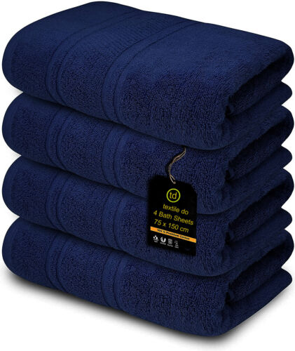 4X Large Bath Sheet 100% Pure Soft Cotton Quick Dry Big Size Bathroom Towels Set - Picture 70 of 92