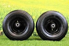 (Set of 2) 13x6.50-6 Black Wheel Assemblies for Carlisle, Exmark, Scag, Toro, JT