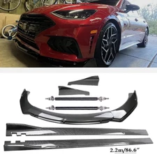 Carbon Fiber Front Bumper Lip Spoiler Splitters Body Kit For Hyundai Sonata