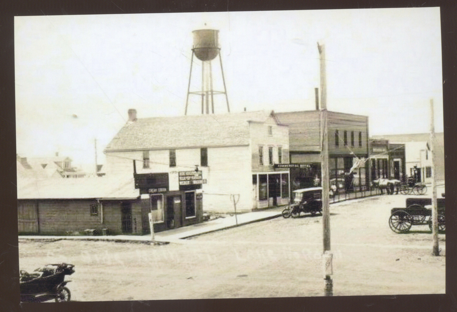 REAL PHOTO LAKE NORDEN SOUTH DAKOTA DOWNTOWN STREET SCENE POSTCARD COPY