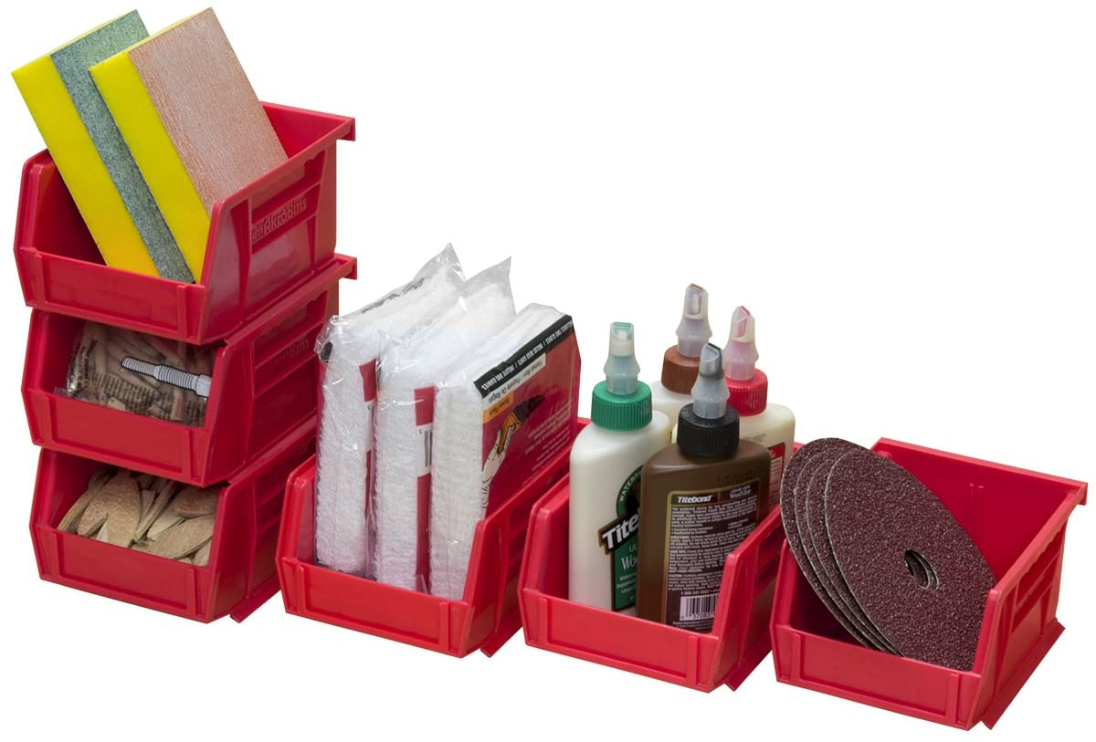 AkroMils 08212BLUE 30210 AkroBinsPlastic Storage Bin Hanging Stacking