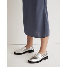 Madewell The Vernon Loafer in Silver