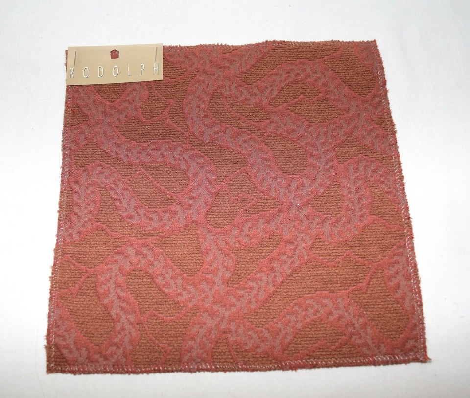 Vintage Rodolph Lot of 6 Cotton Silk Rayon Upholstery Fabric Samples 9" x 9" - Image 2 of 4