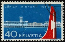 Switzerland 1953 Commissioning of the Zurich Airport Stamp - Fine Used