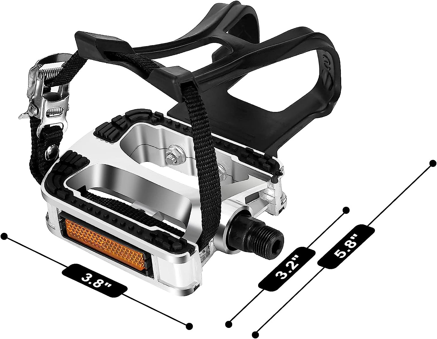 Mountain Bike Pedals Toe Cages 9/16? Spin with Straps/Toe Clip Aluminum