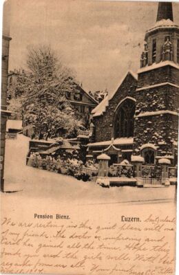 Vintage Postcard- Pension Bienz, Luzern Early 1900s