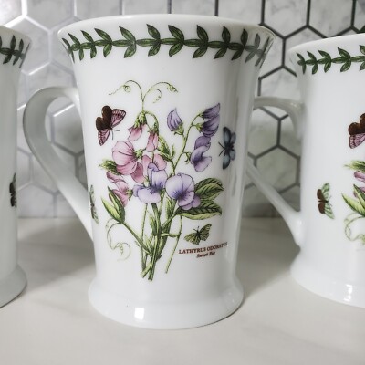ポートメリオン ボタニックガーデンLATHYRUS ODORATUSスィートピー Portmeirion Botanic Garden Sweet Pea Lathyrus Odoratus Mugs Set of