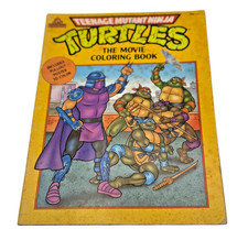 Vintage 1990 Teenage Mutant Ninja Turtles The Movie Coloring Book