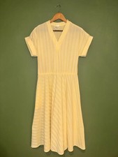 Vintage 1970s Striped Dress Size 10 M USA Union Made Retro Mod