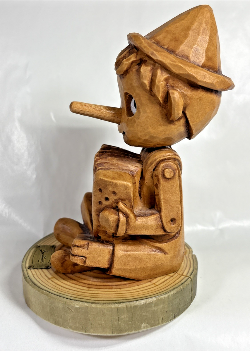 Bartolucci Pinocchio Resin Faux Wood Sculpture Accordion Disney