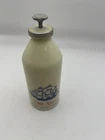 Vintage Old Spice Milk Glass Talcum Bottle Ship 3 oz Metal Lid 3/4 Full