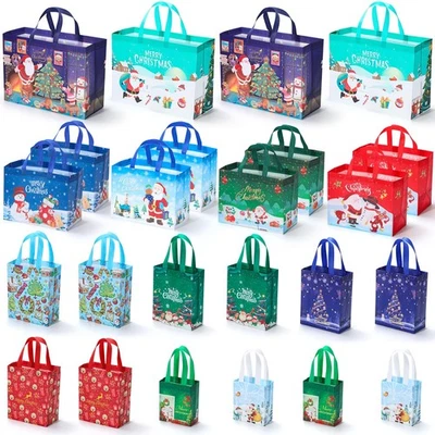 EQOREIIN Christmas Gift Bags 24 Pack Assorted Sizes - Variety Pack Includes (4XL+8L+8M...
