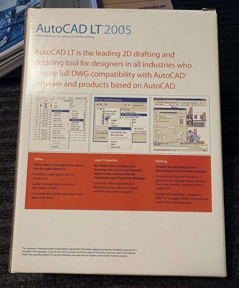 Autodesk/AutoCAD LT 2005 Software, 1 CD, Serial #, Open Box And Books - Image 4 of 4